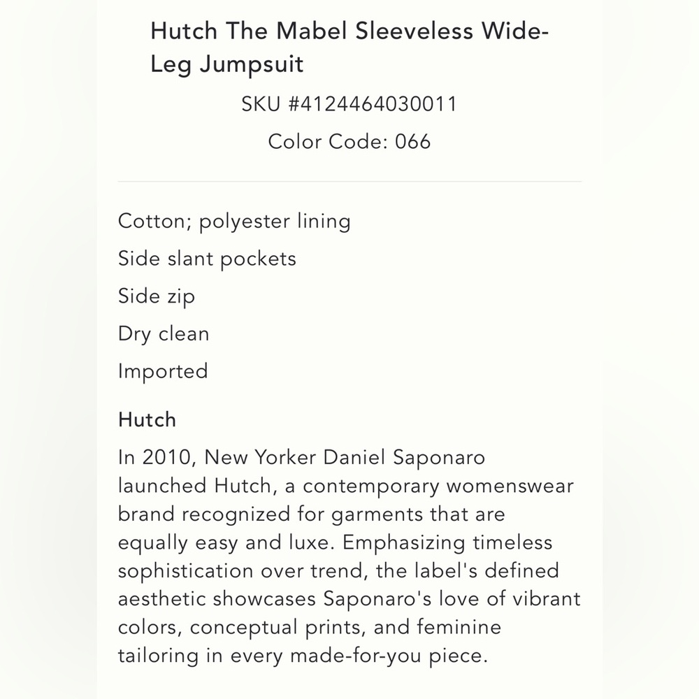 NWT Hutch Jumpsuit - Picture 6 of 9